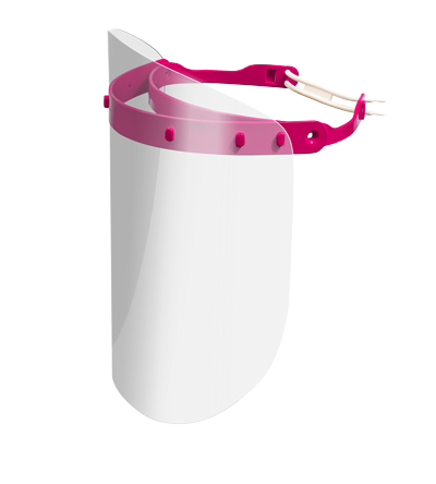 Viziera protectie faciala RoShield Premium reglabila culoare roz